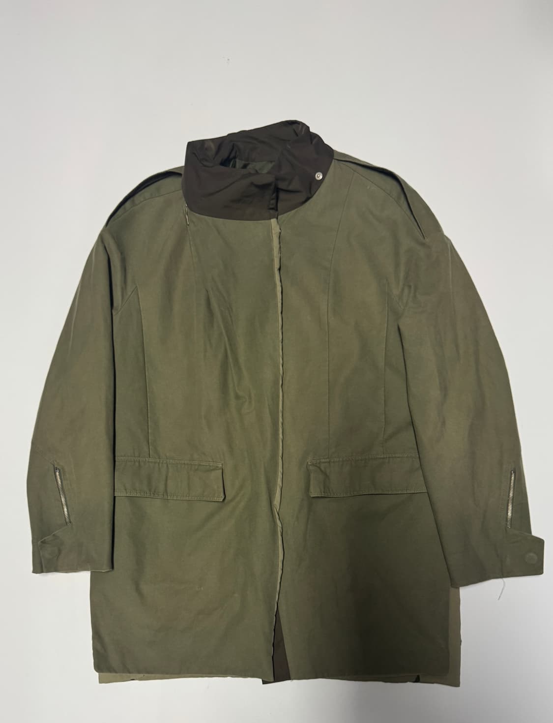 여성 한섬 시스템 빈티지 밀리터리 야상 자켓 66 카키 상품이미지1