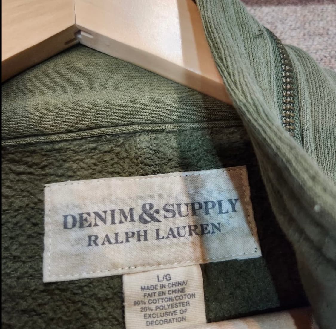 폴로 데님앤서플라이 스웻 M-65 필드 자켓 L 성조기 상품이미지6