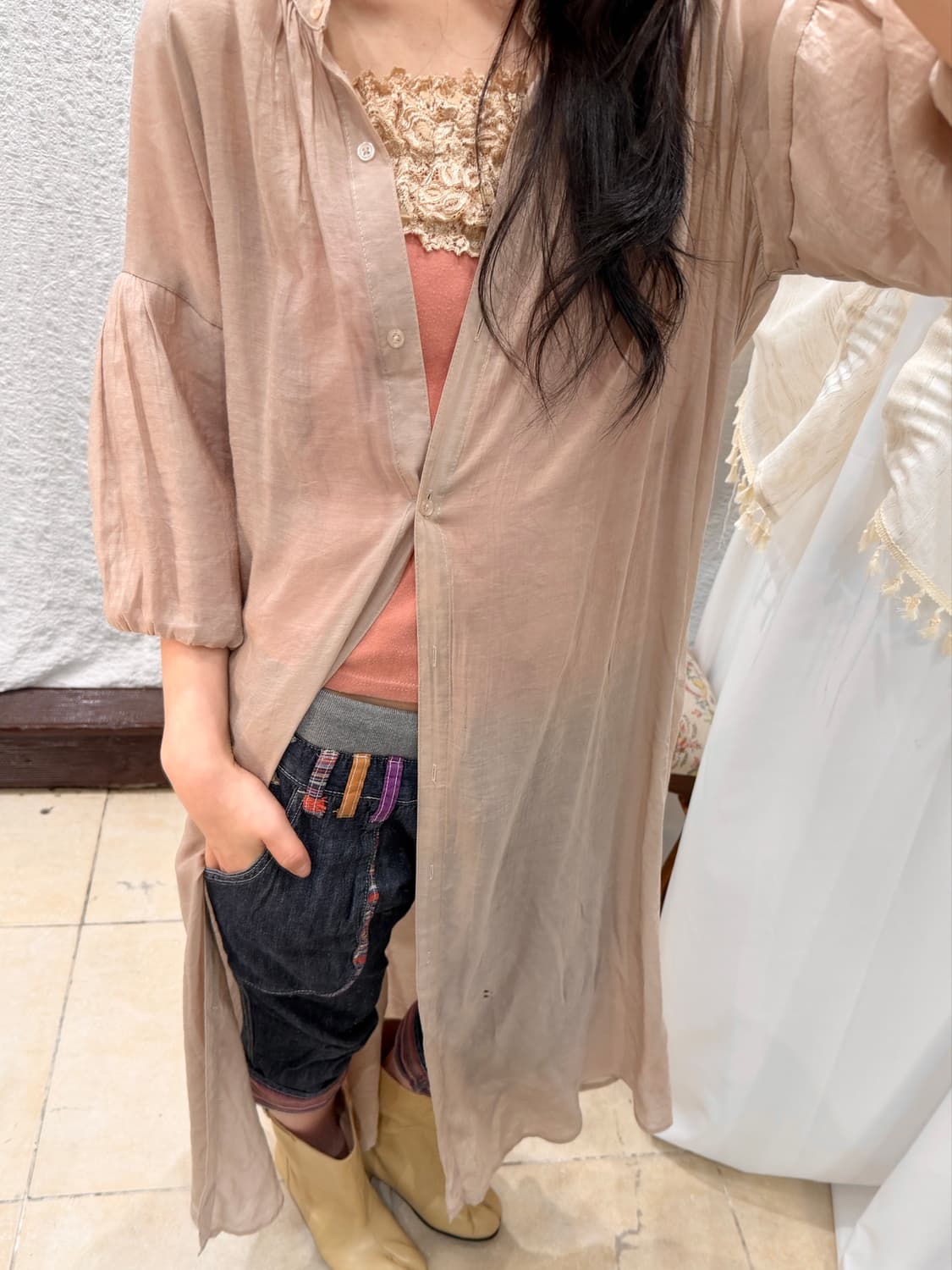 Bare Elegance Shirt Dress 상품이미지2