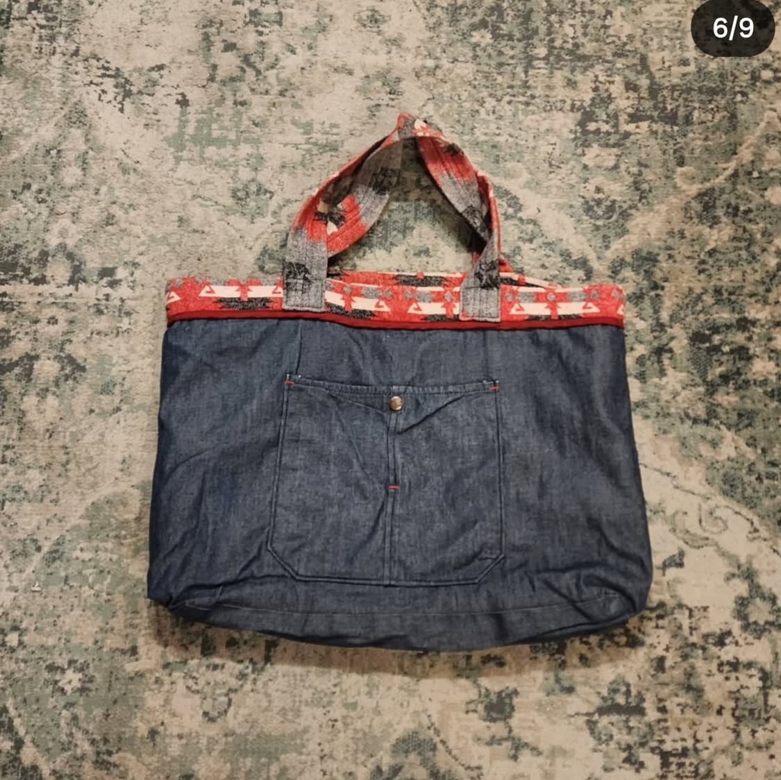 BLUE BLUE 리버시블 나바호 인디고 토트백 상품이미지6