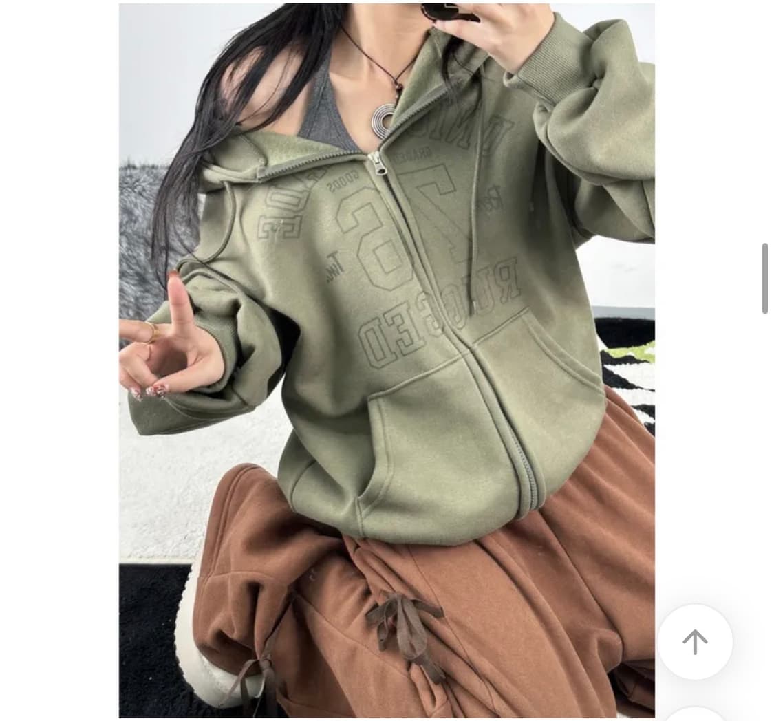 에이블리 남여공용 넘버 프린팅 후드집업 (새상품) 상품이미지1
