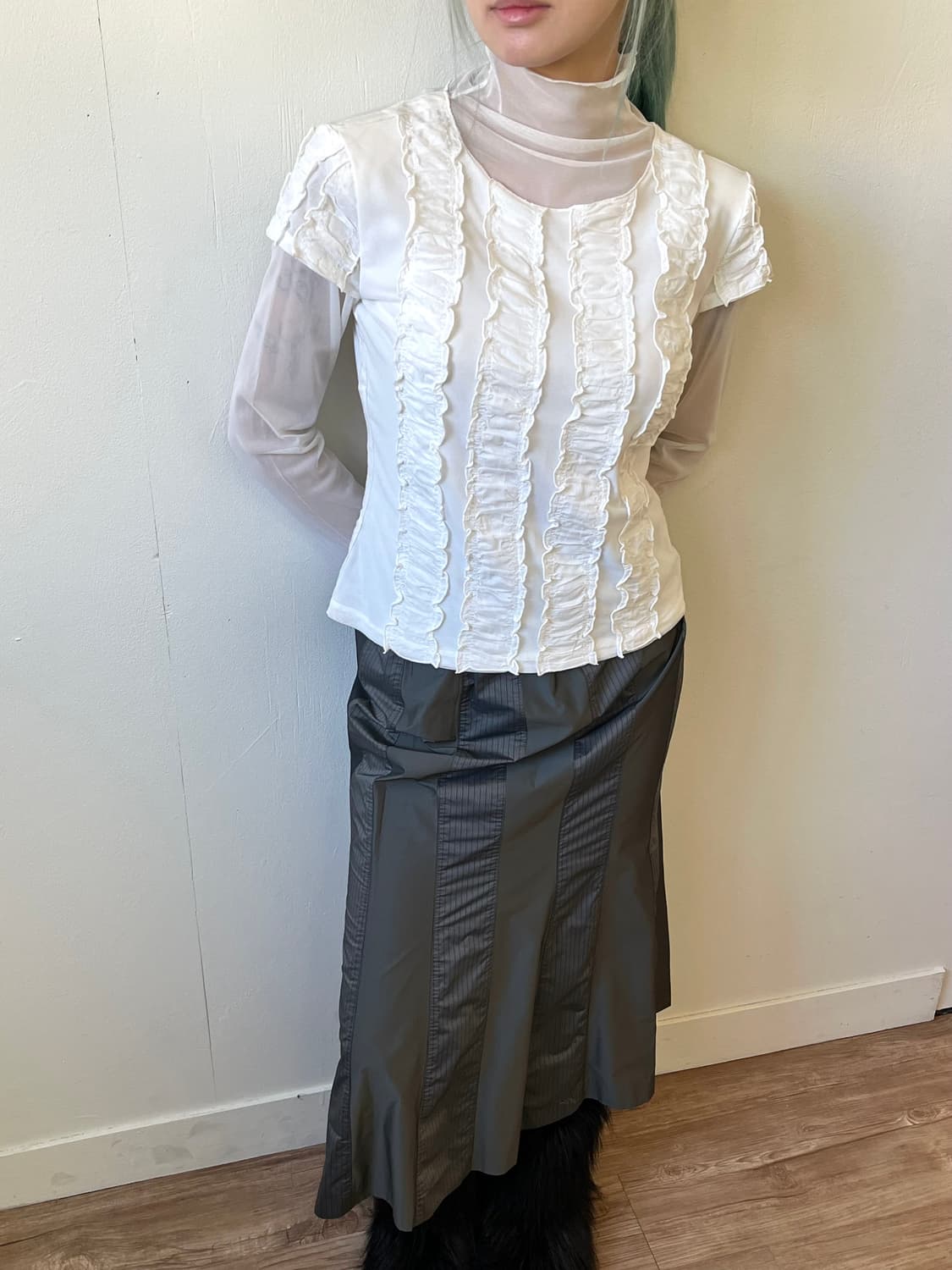 voyage 레이어드 시스루 터틀넥 상품이미지5