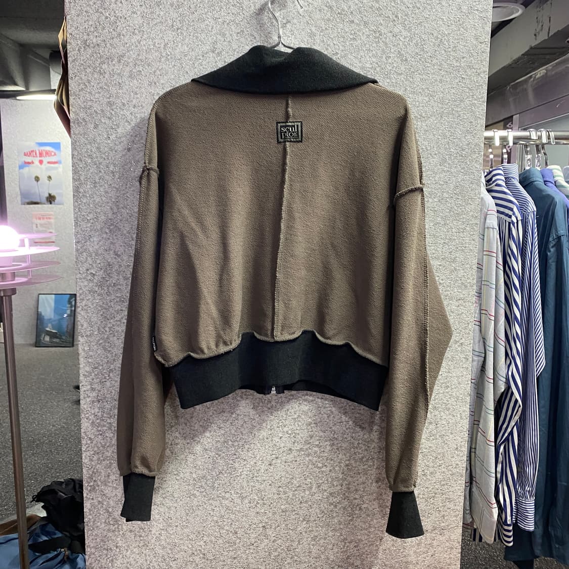 스컬프터 빅로고 디트로이트 투톤 집업 B4691 상품이미지4