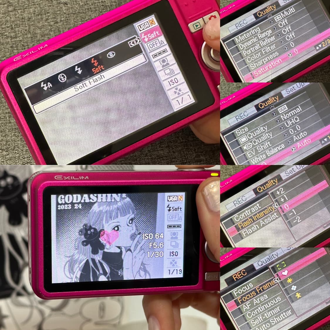츄 토모토모 유인디카 💖카시오 엑슬림 EX-Z80 (비비드핑크) 상품이미지5