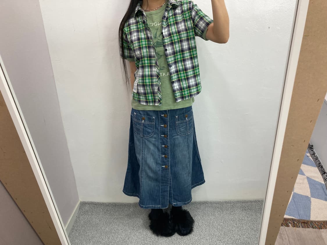초록 패치 반팔 셔츠 상품이미지3