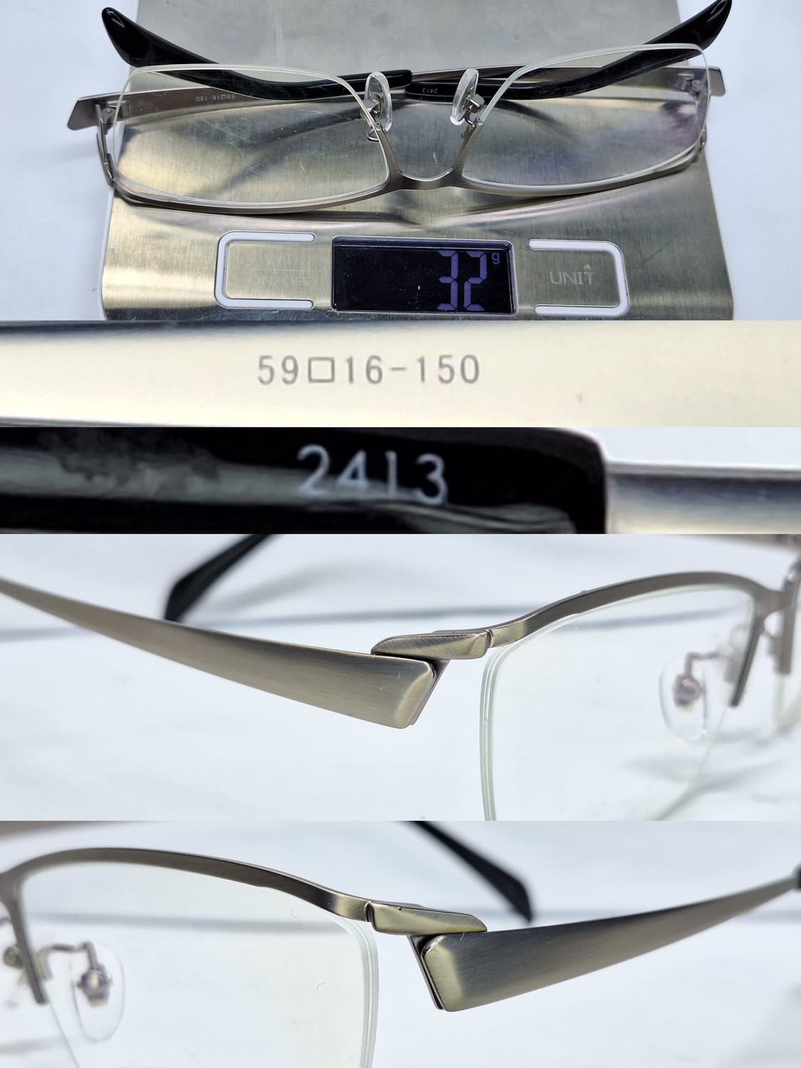 2413 반무테 클래식 안경테 59mm 빅사이즈 일본 수입 패션 레트로  상품이미지4