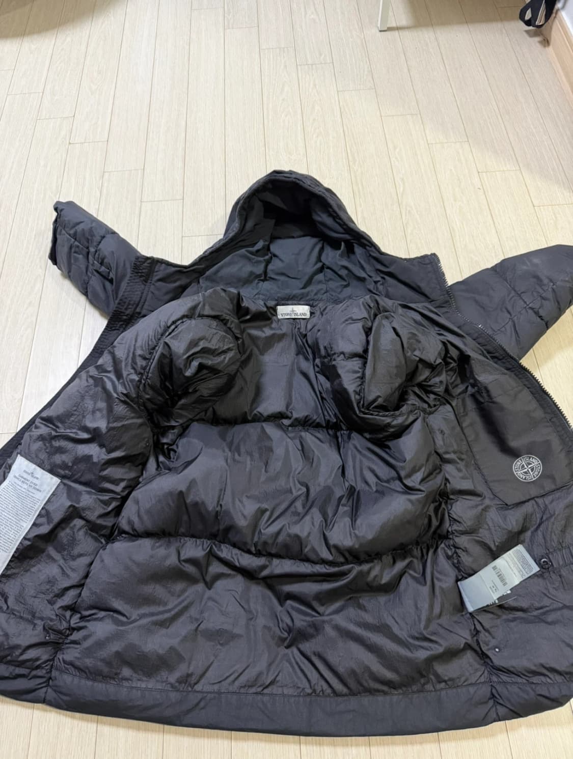 [M] 스톤아일랜드 크링클랩스 패딩 후드 집업 자켓 롱패딩 경량패딩 상품이미지2