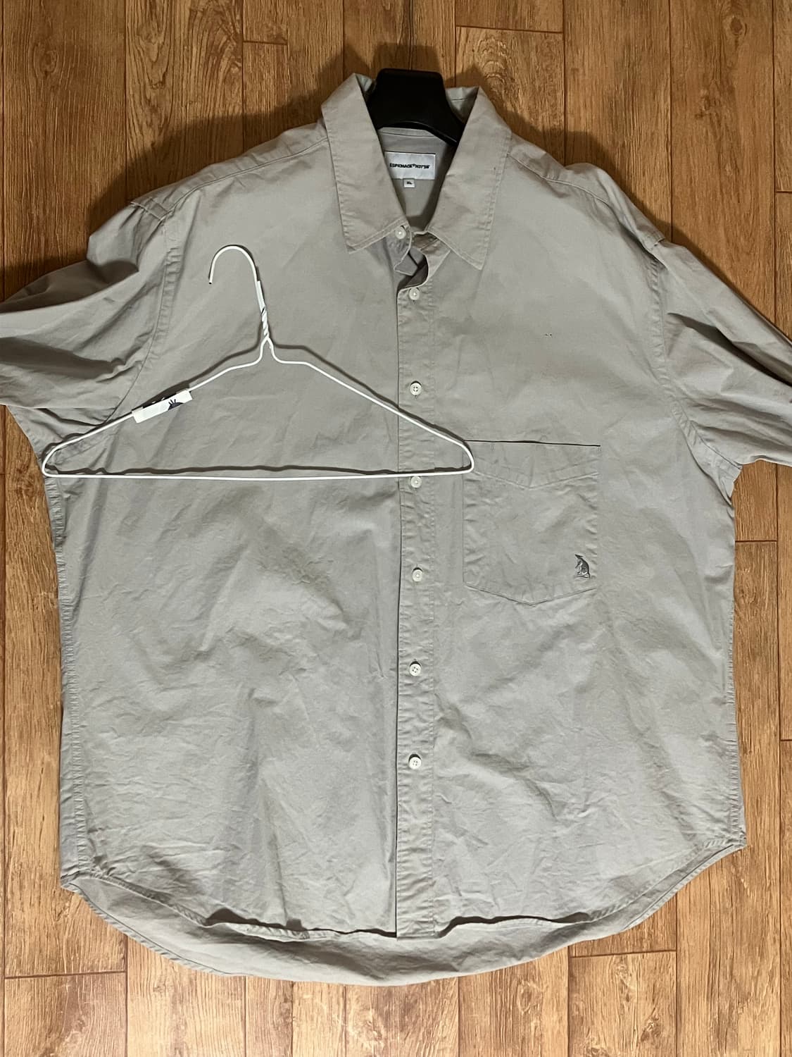 에스피오나지 - 코튼 오버 셔츠 (라이트 그레이) 상품이미지3