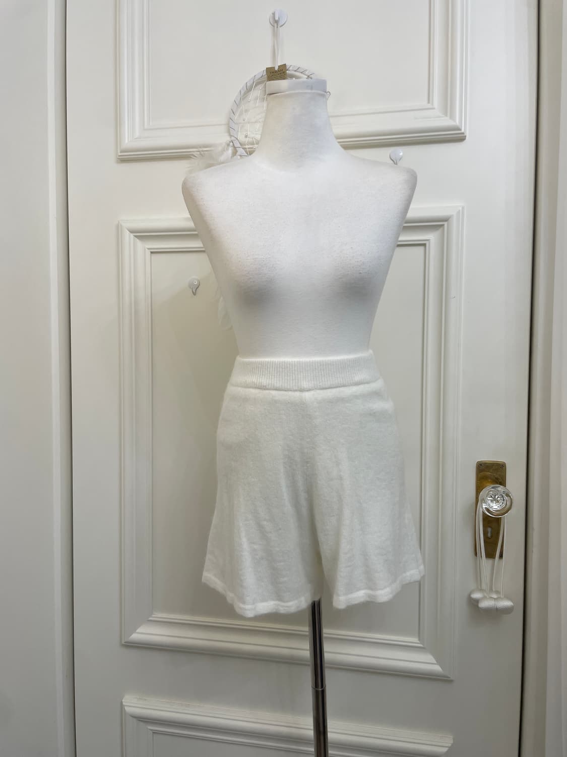 white angora banding mini pants 상품이미지1