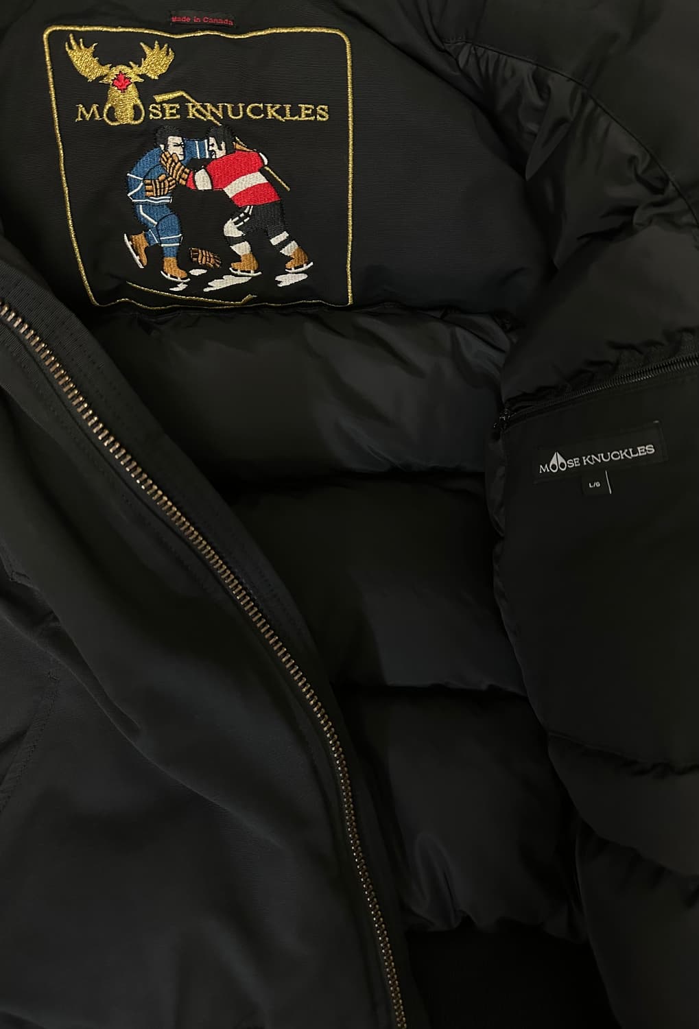 무스너클 발리스틱 레드디어 금장 패딩 상품이미지4