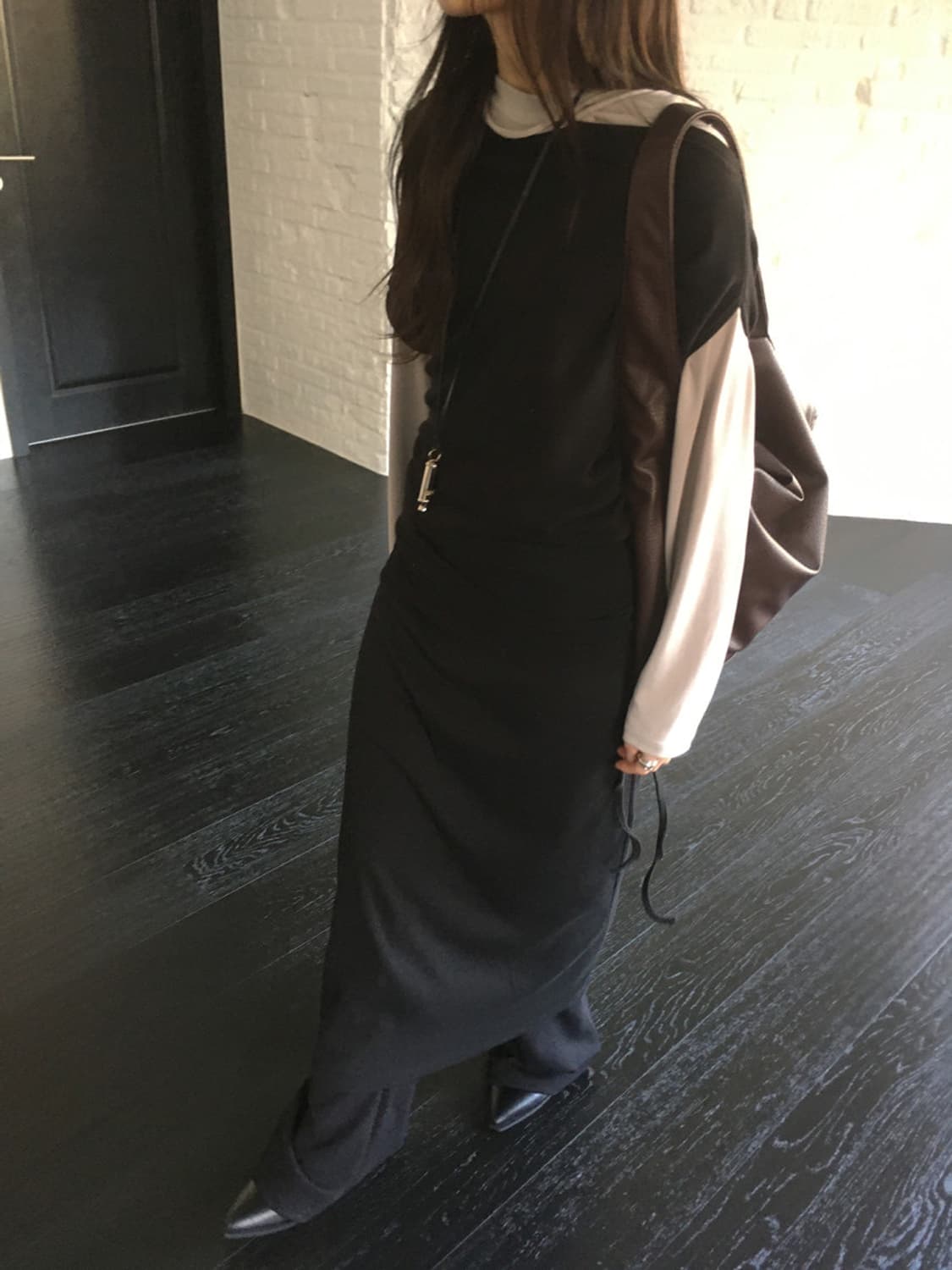 미엔느 mienne 하타 레이어드 롱스커트 상품이미지5