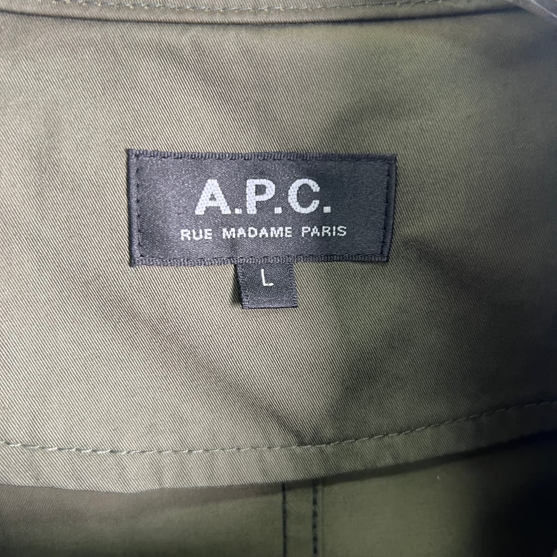 A.P.C 아페쎄 카키 블루종 밀리테어 자켓 L 상품이미지3