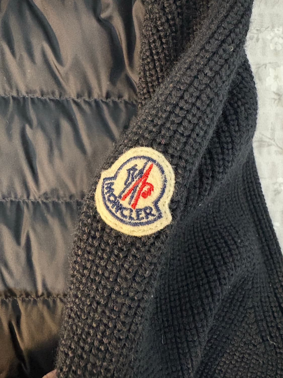 몽클레르 패딩 울 후디 블랙 L 상품이미지3