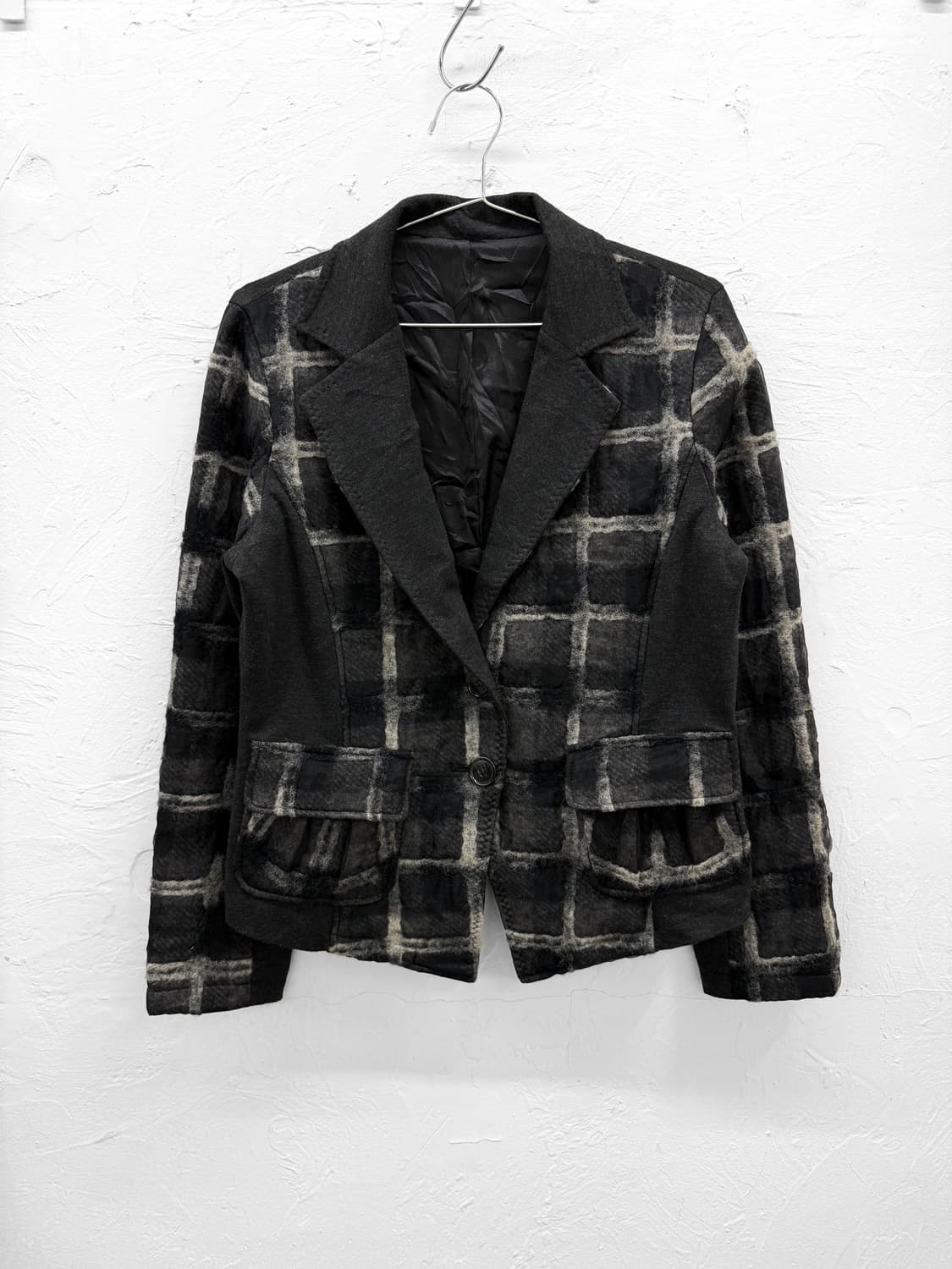 JPN 체크 울 자켓 상품이미지1