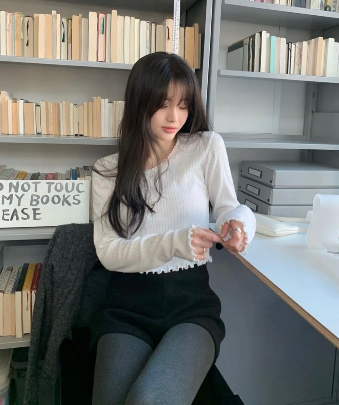 샵모도 MODO 멜 롱 티셔츠 화이트 (새상품, 택O) 상품이미지1