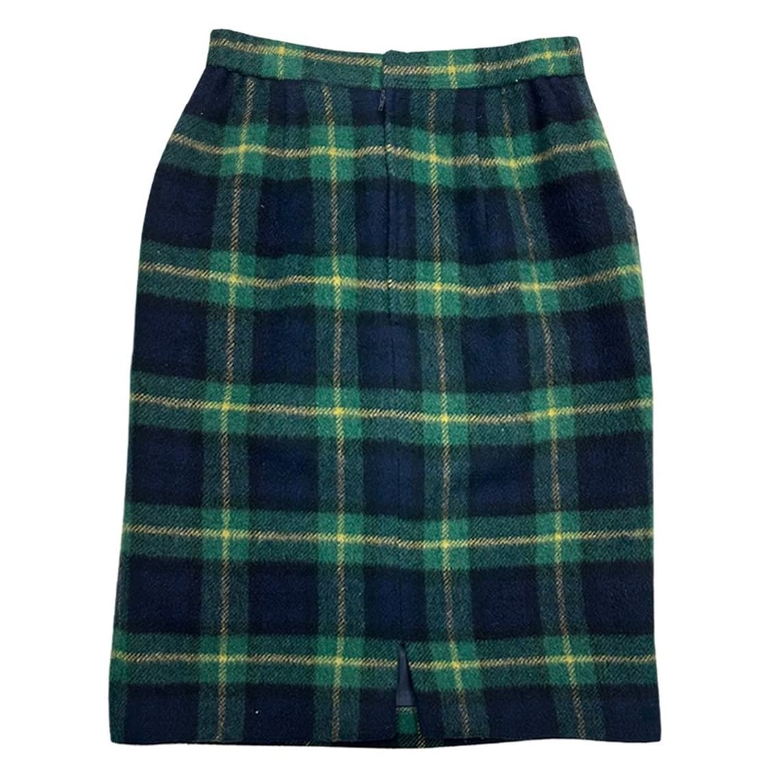 일본판 그린 블루 체크 울 스커트 상품이미지7