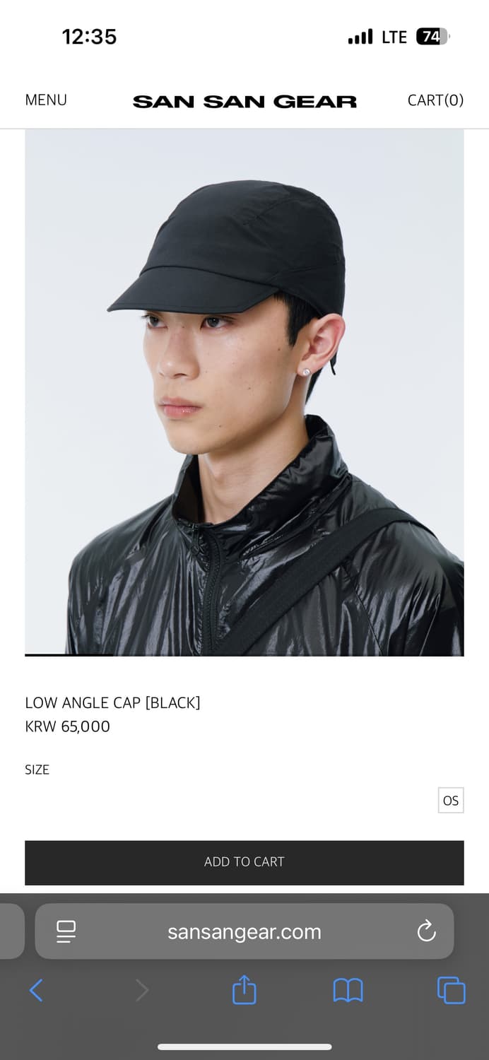 산산기어 low angle cap 블랙 상품이미지1