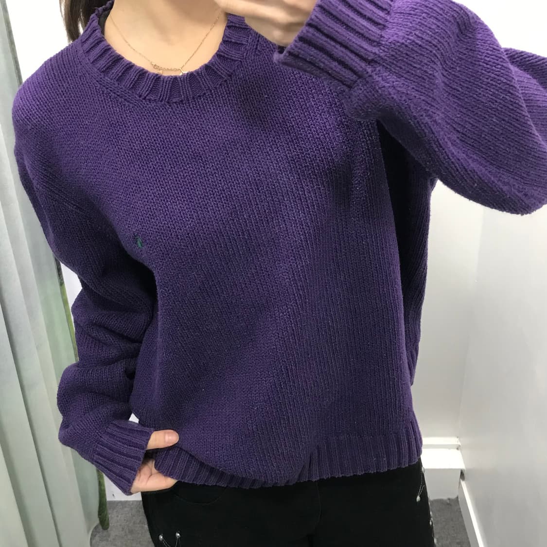 폴로 퍼플 니트 상품이미지2