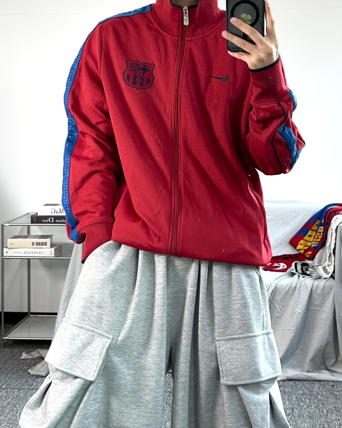 나이키 바르셀로나 레드 트랙탑 져지 L 상품이미지3