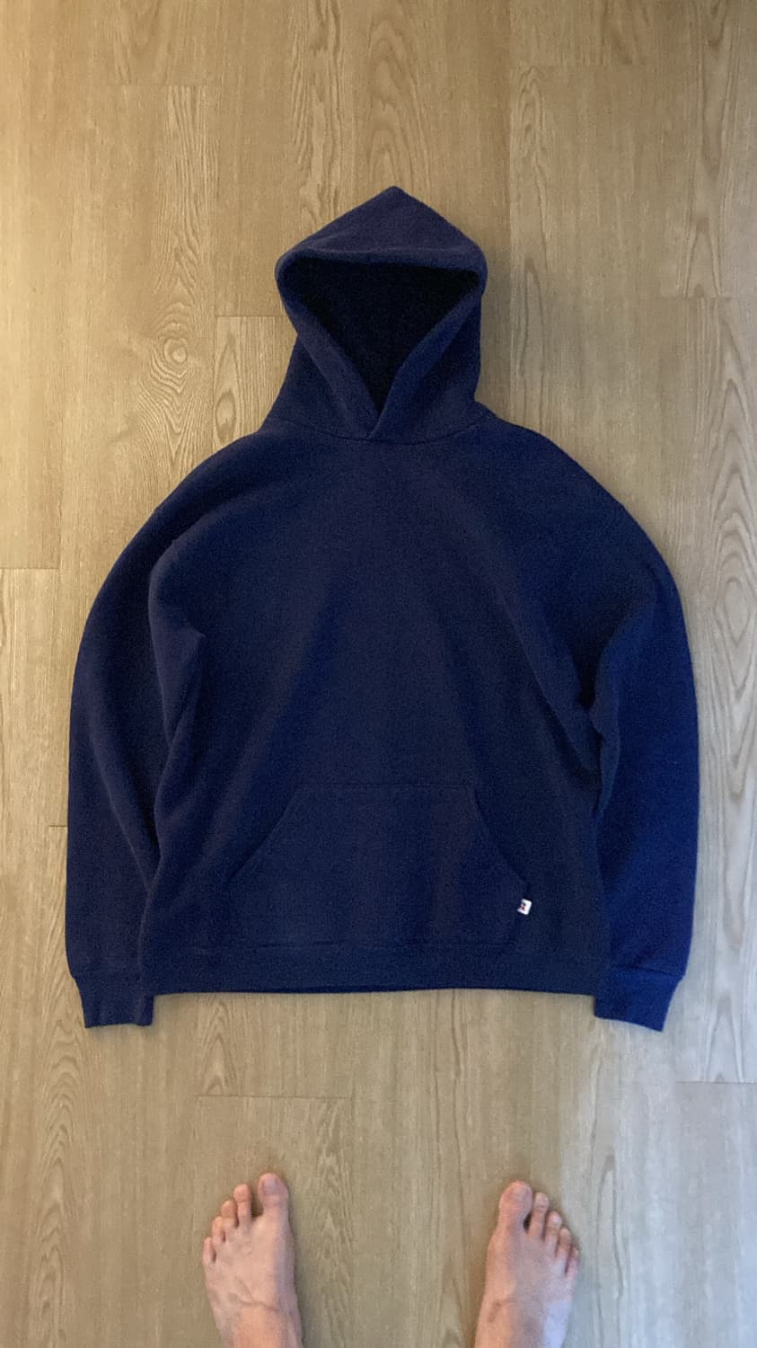 80s 러셀 후디 네이비 made in usa XL 상품이미지1