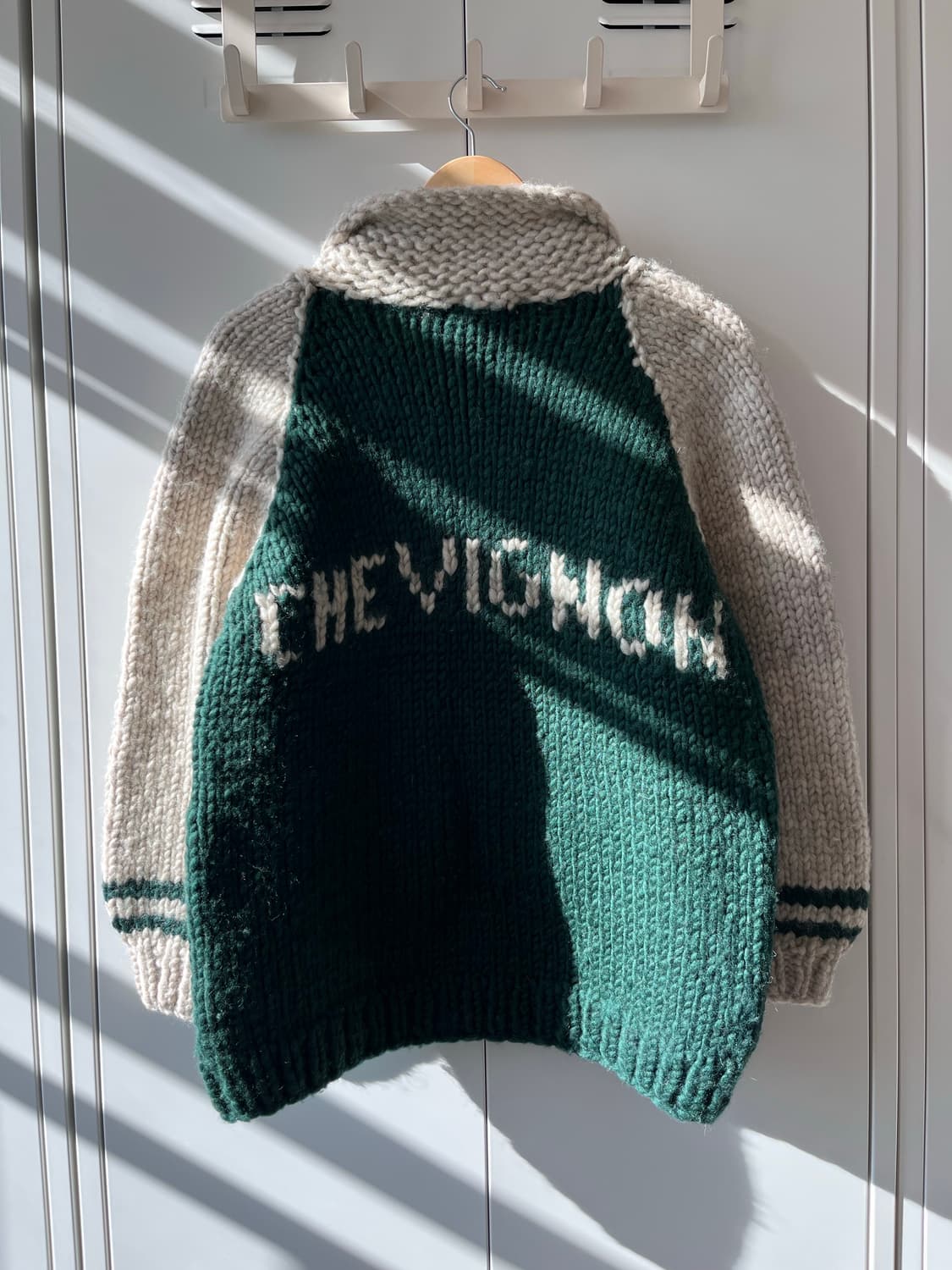 (Rare) 캐나다 종소리 배색 니트 리얼 헤비 코위찬 상품이미지9