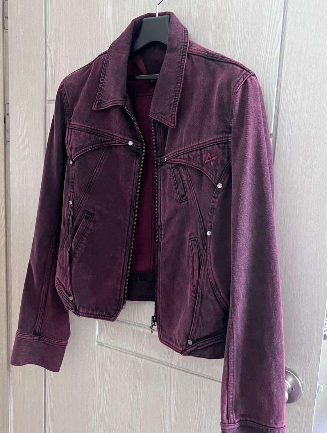 BLR 버건디 데님 자켓 M 상품이미지1
