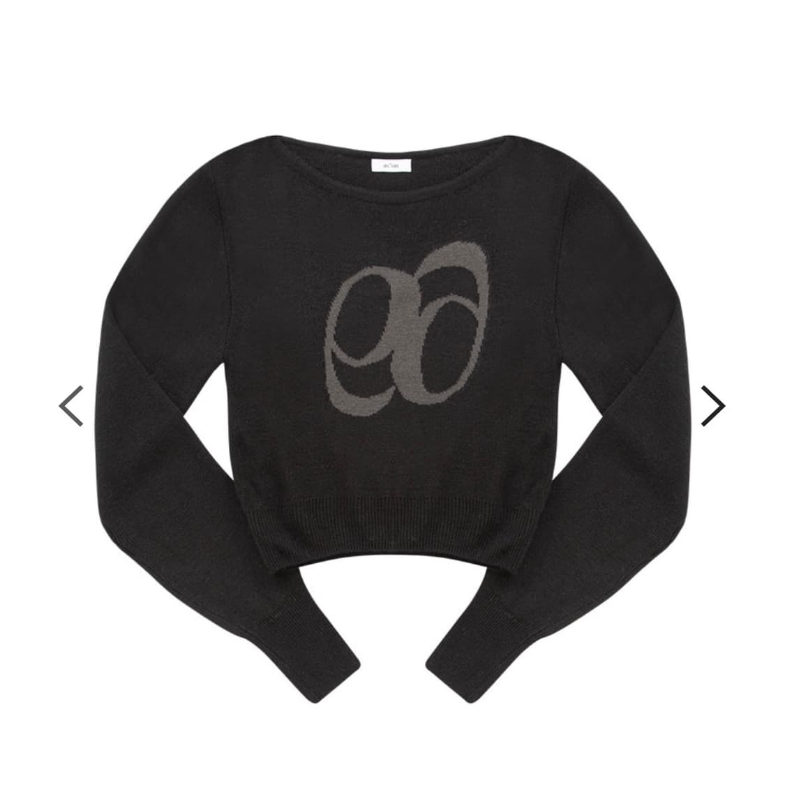 애즈온 BOAT NECK KNIT / BLACK   상품이미지2