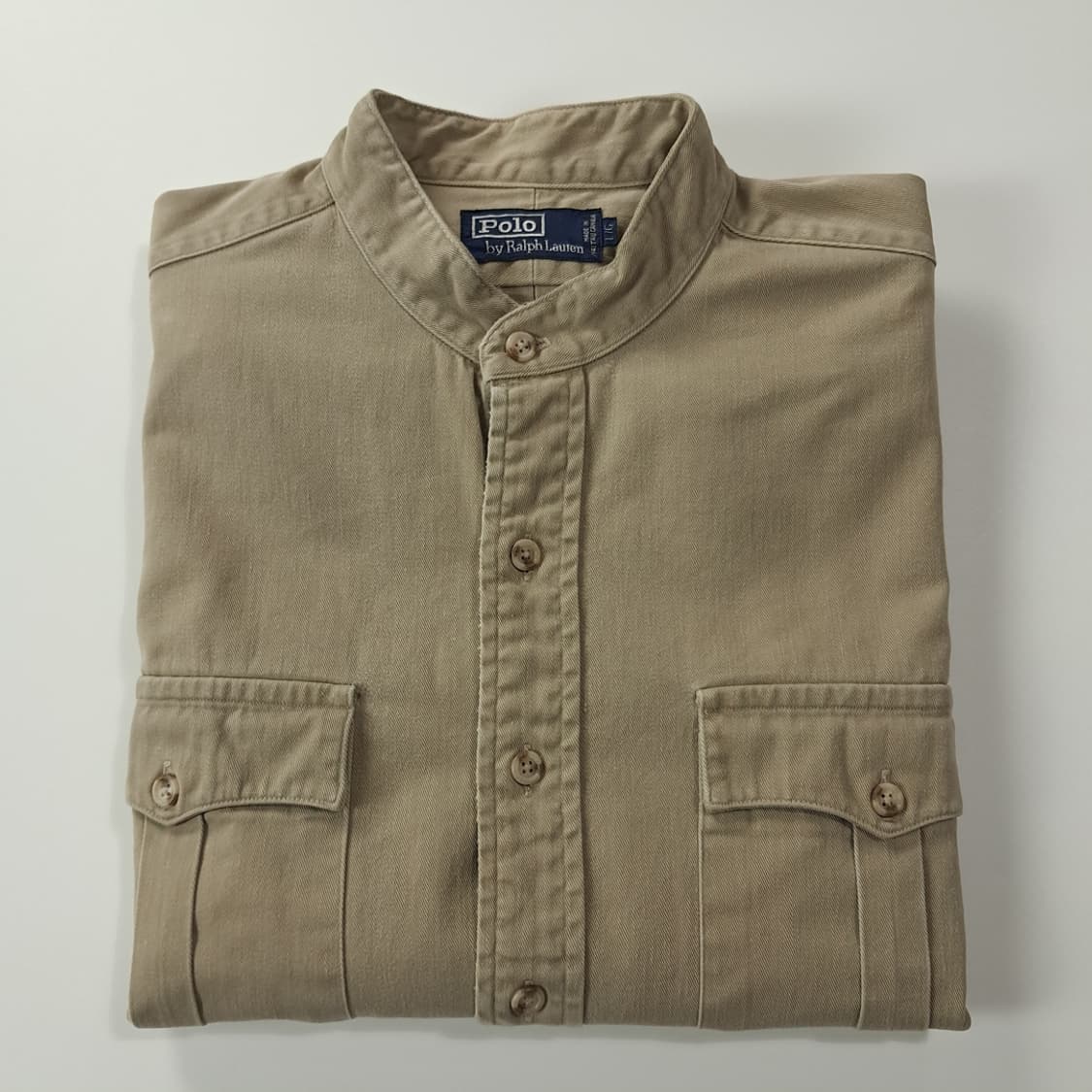 CK260 L 폴로 90s 캐나다판 밴드카라 사파리 반팔 셔츠 남방 상품이미지9