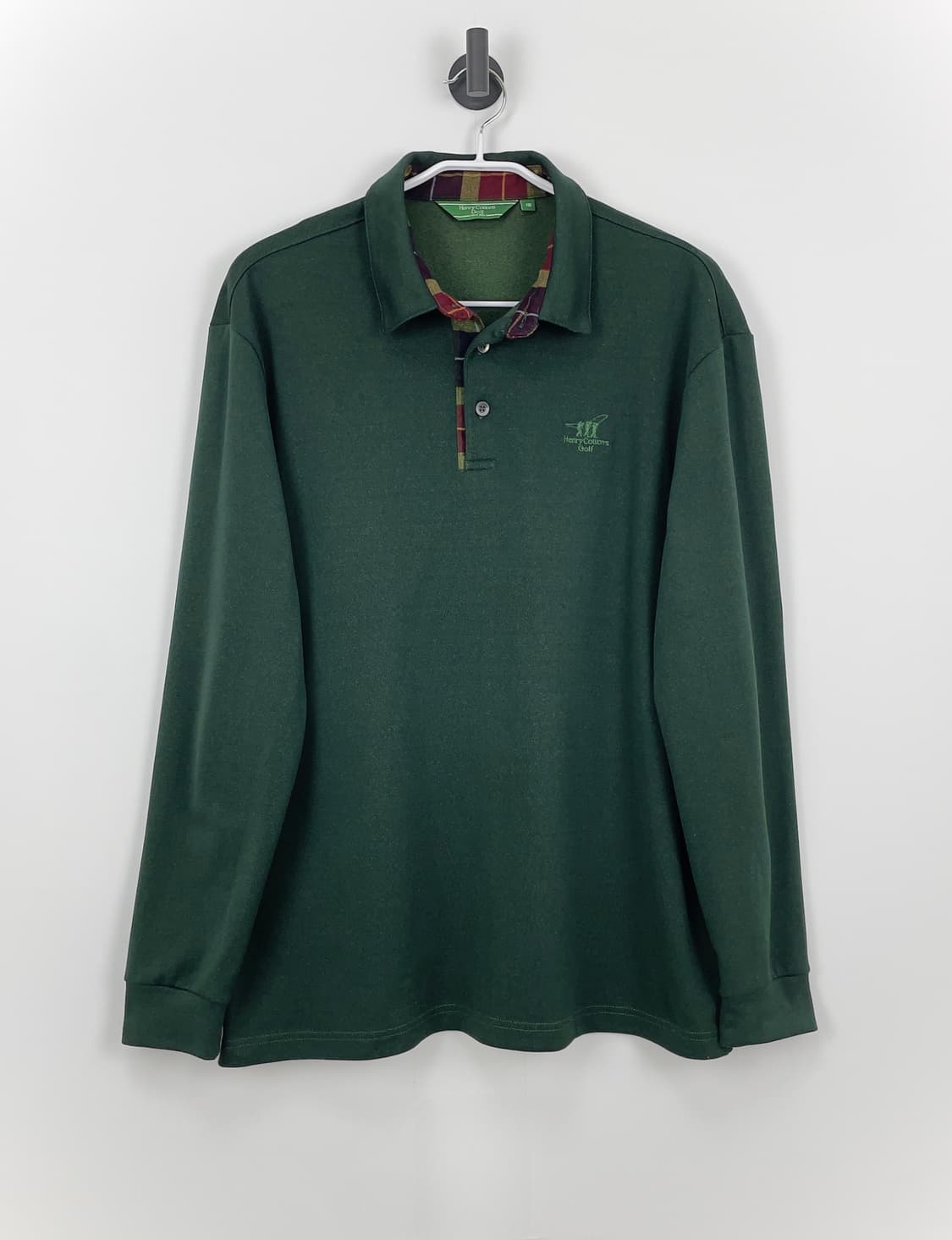 헨리코튼 골프 체크카라 긴팔 폴로셔츠 상품이미지1