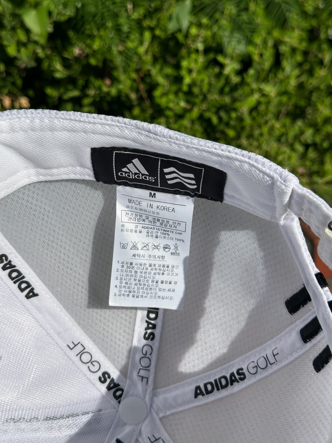 [F] ADIDAS 아디다스 로고 화이트 볼캡 모자 상품이미지10