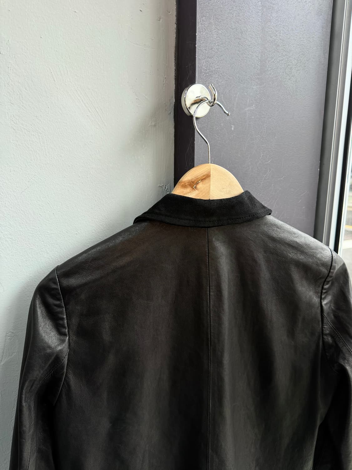 55/ 산드로 램스킨 스웨이드 블렌딩 레더 자켓 상품이미지6