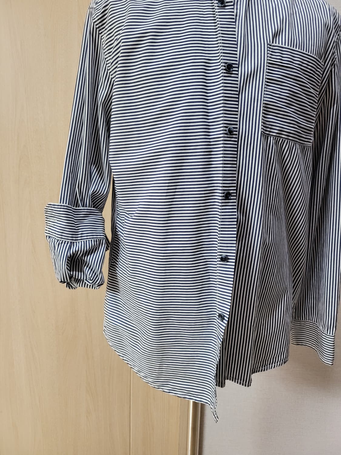 행텐 Hangten 남자 스트라이프 셔츠 105 네이비 상품이미지4