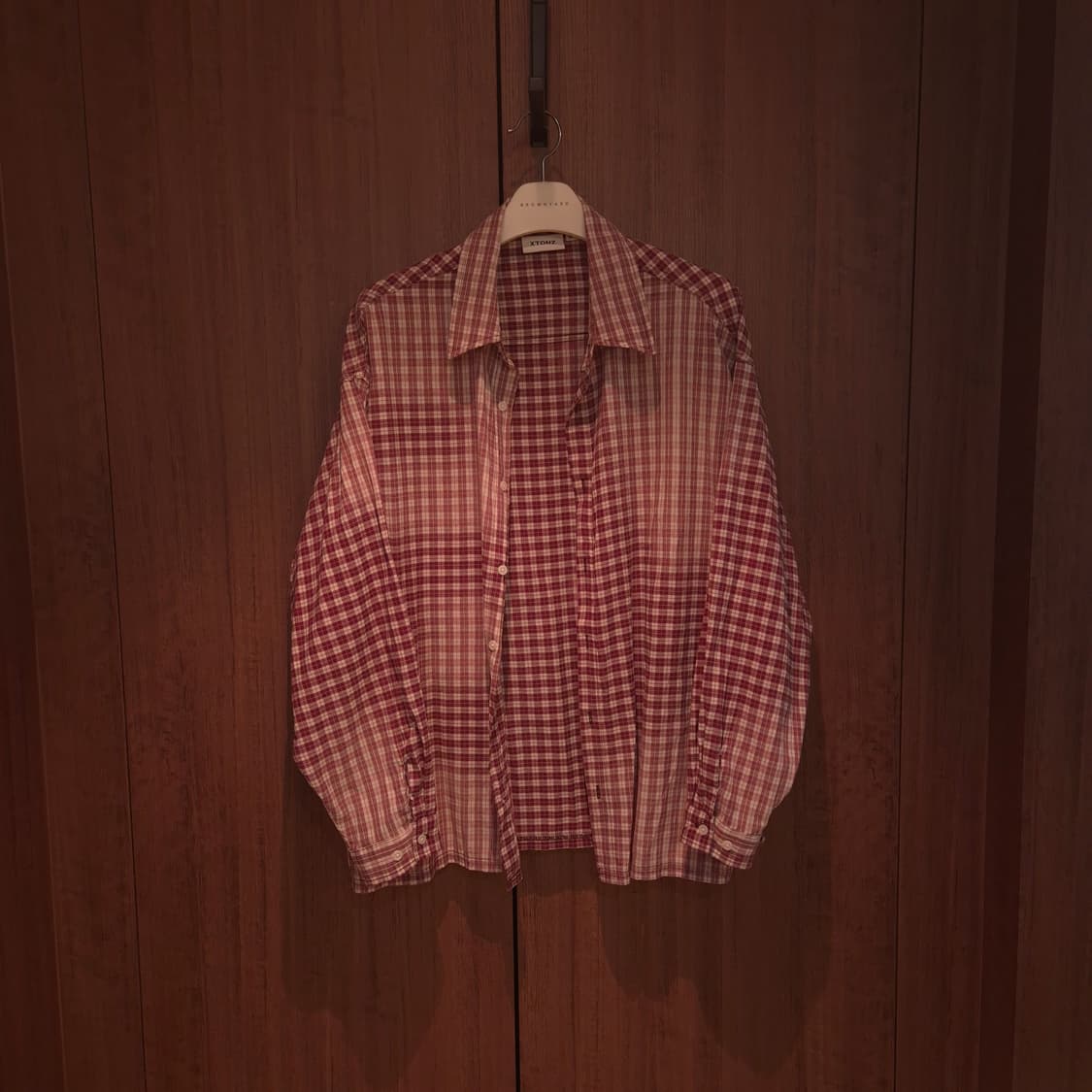 엑스톤즈 하브워싱 빈티지 셔츠 Red  상품이미지1