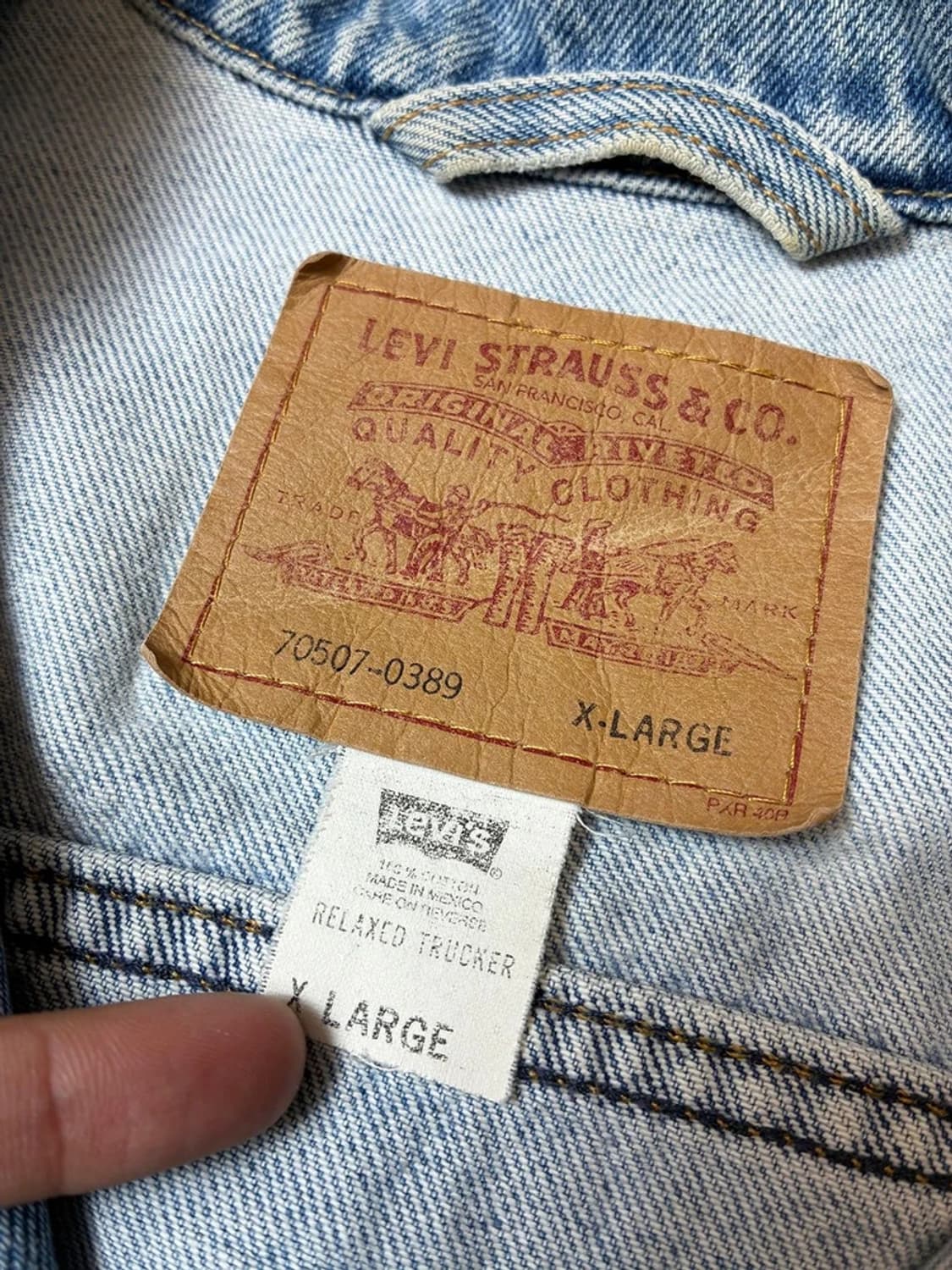 리바이스 90's 오리지널 데님 릴랙스 트러커 자켓 PN8462 상품이미지9
