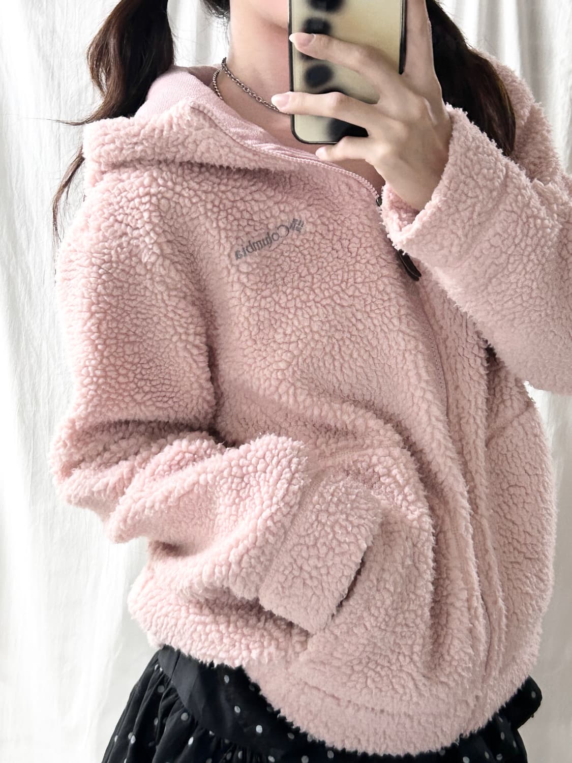 콜롬비아 핑크 쉐르파자켓 상품이미지4