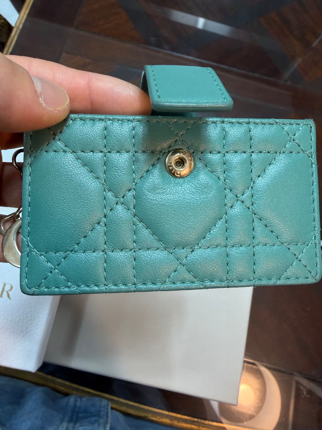 디올 정품 아코디언카드지갑 민트색상 백화점 구매 싸게팝니다.!! 상품이미지4