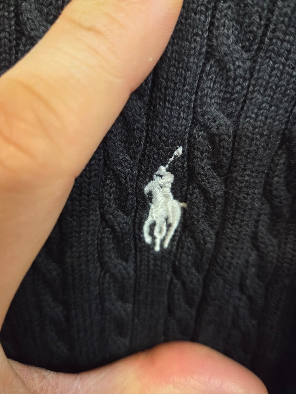 폴로랄프로렌 화이트포니 케이블 꽈배기 가디건 16 여성 xs 상품이미지4