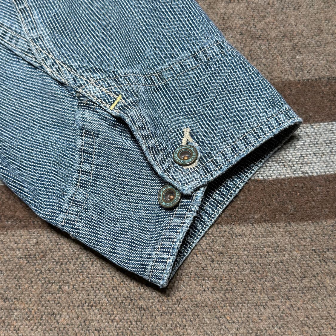 재팬 블루웨이 히코리 데님 커버올 자켓 M 100 상품이미지8
