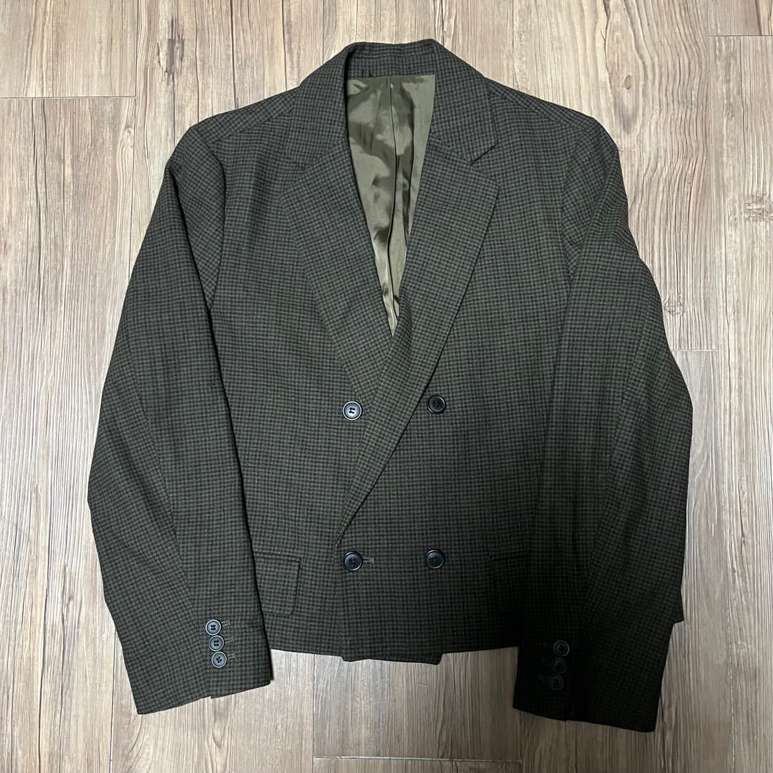 스탠다드 더블 숏카라 자켓(카키브라운) 상품이미지1