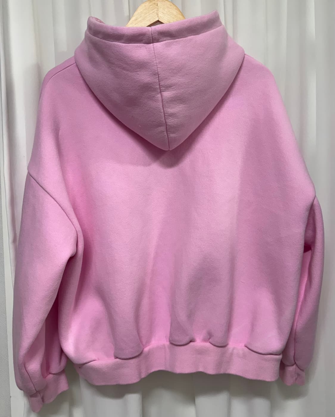 킴즈서울 핑크색 오버핏 후드 집업 상품이미지6