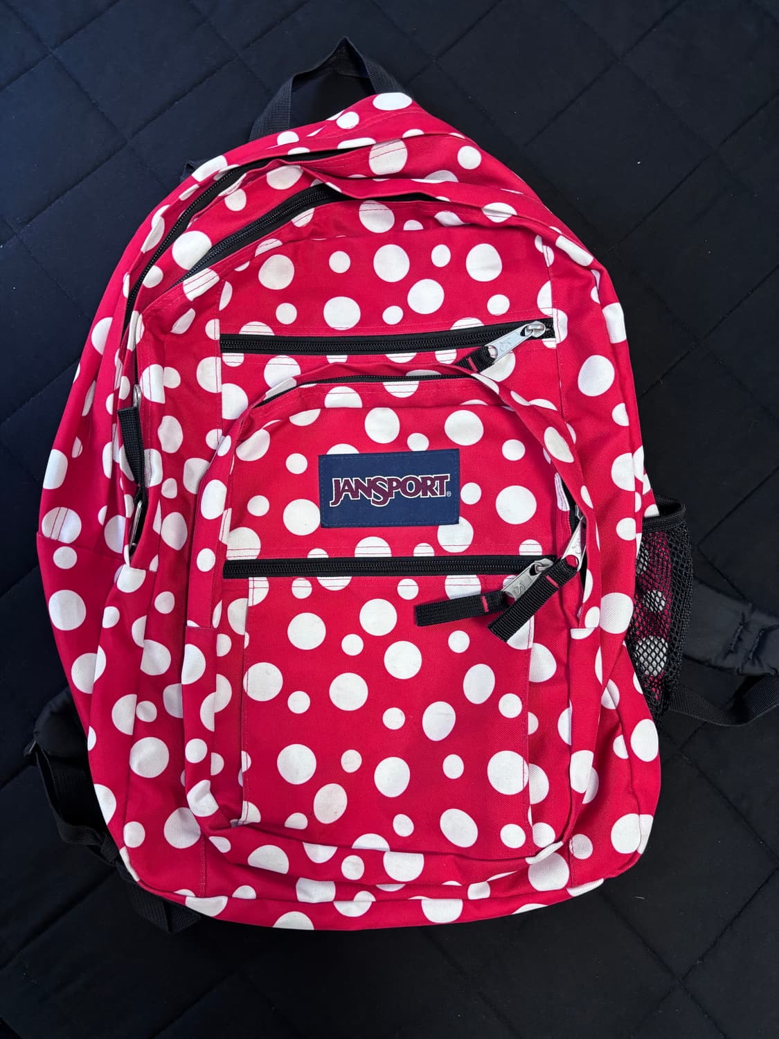 잔스포츠 도트 백팩 레드 상품이미지2