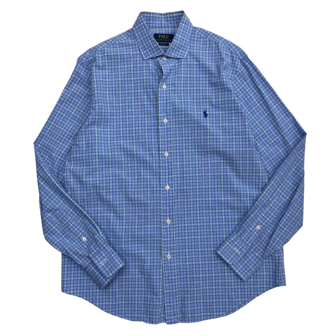 폴로 랄프로렌 네이비포니 소라 체크 셔츠 M 상품이미지2