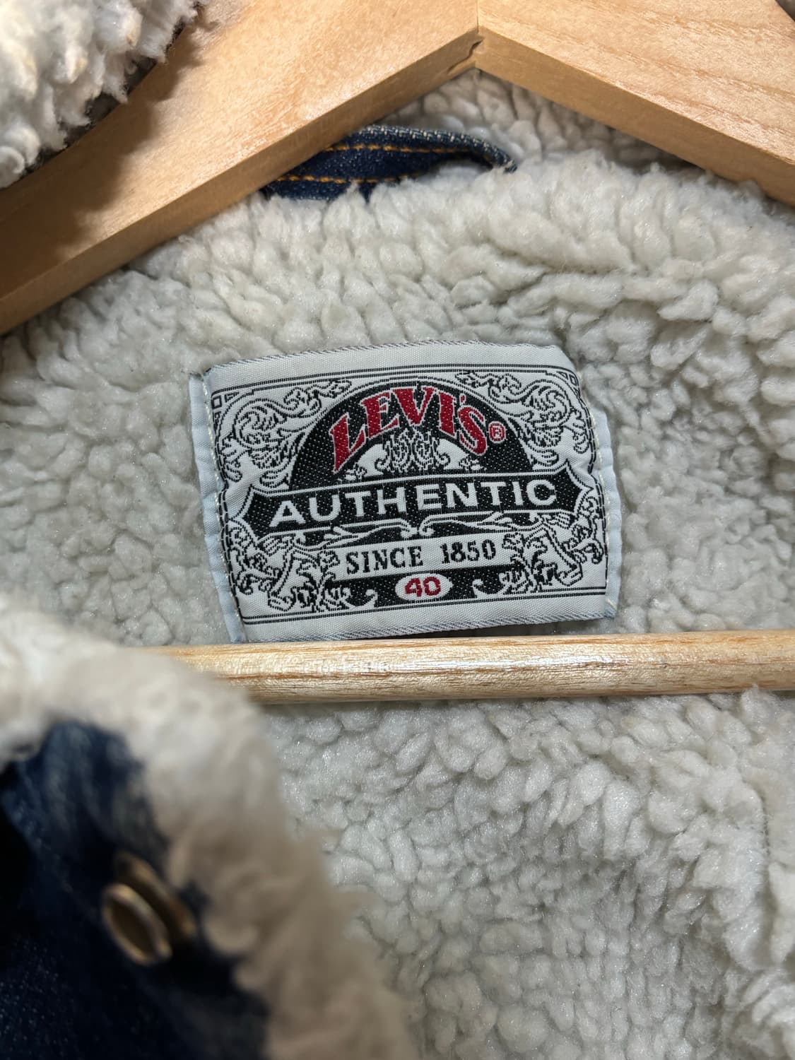 90s USA 리바이스 빈티지 쉐르파 자켓 중청 데님자켓 상품이미지8