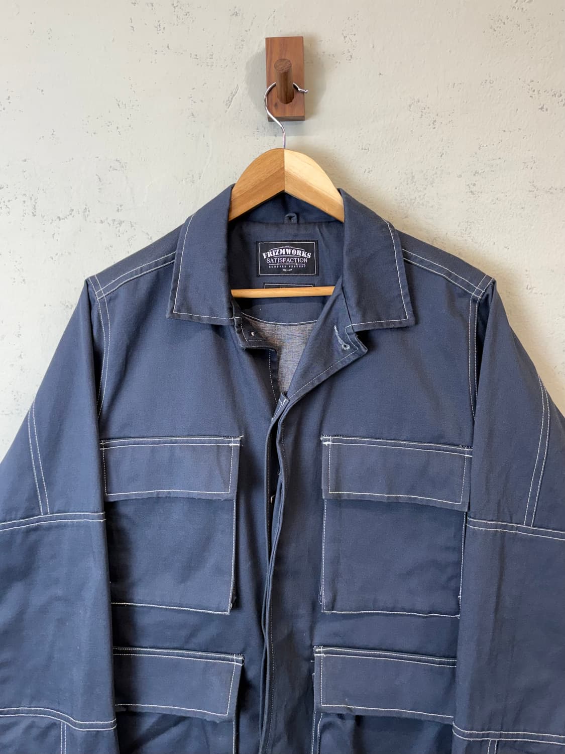 프리즘웍스 사파리 헌팅자켓 네이비 상품이미지4