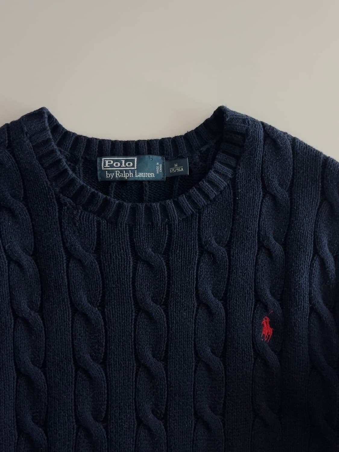 폴로 랄프로렌 네이비 케이블 니트 M 상품이미지3