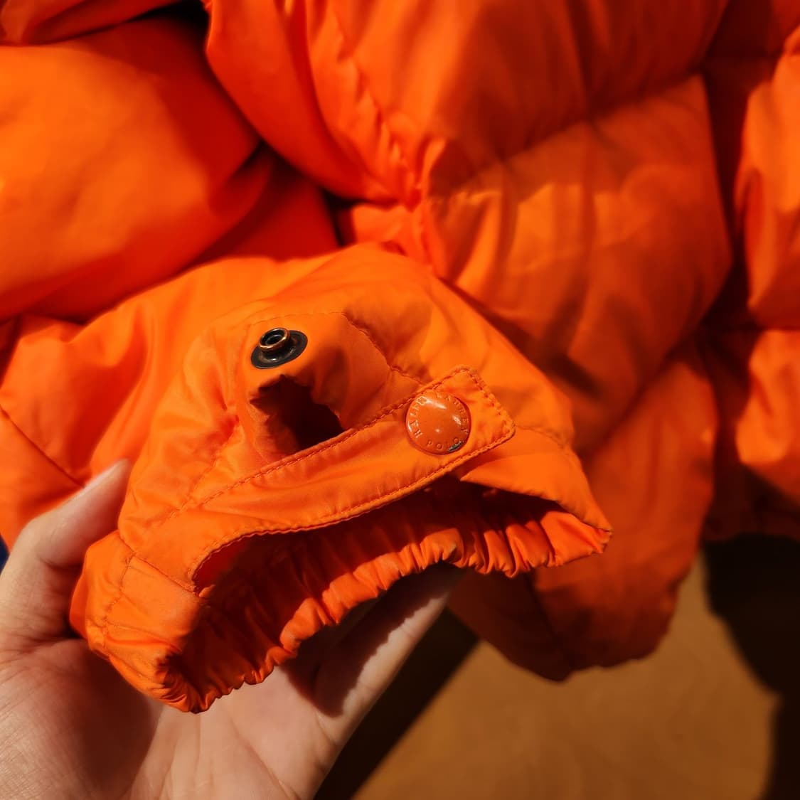 폴로랄프로렌 00s 오렌지 푸퍼 덕다운 패딩 XL 람포지퍼 상품이미지8