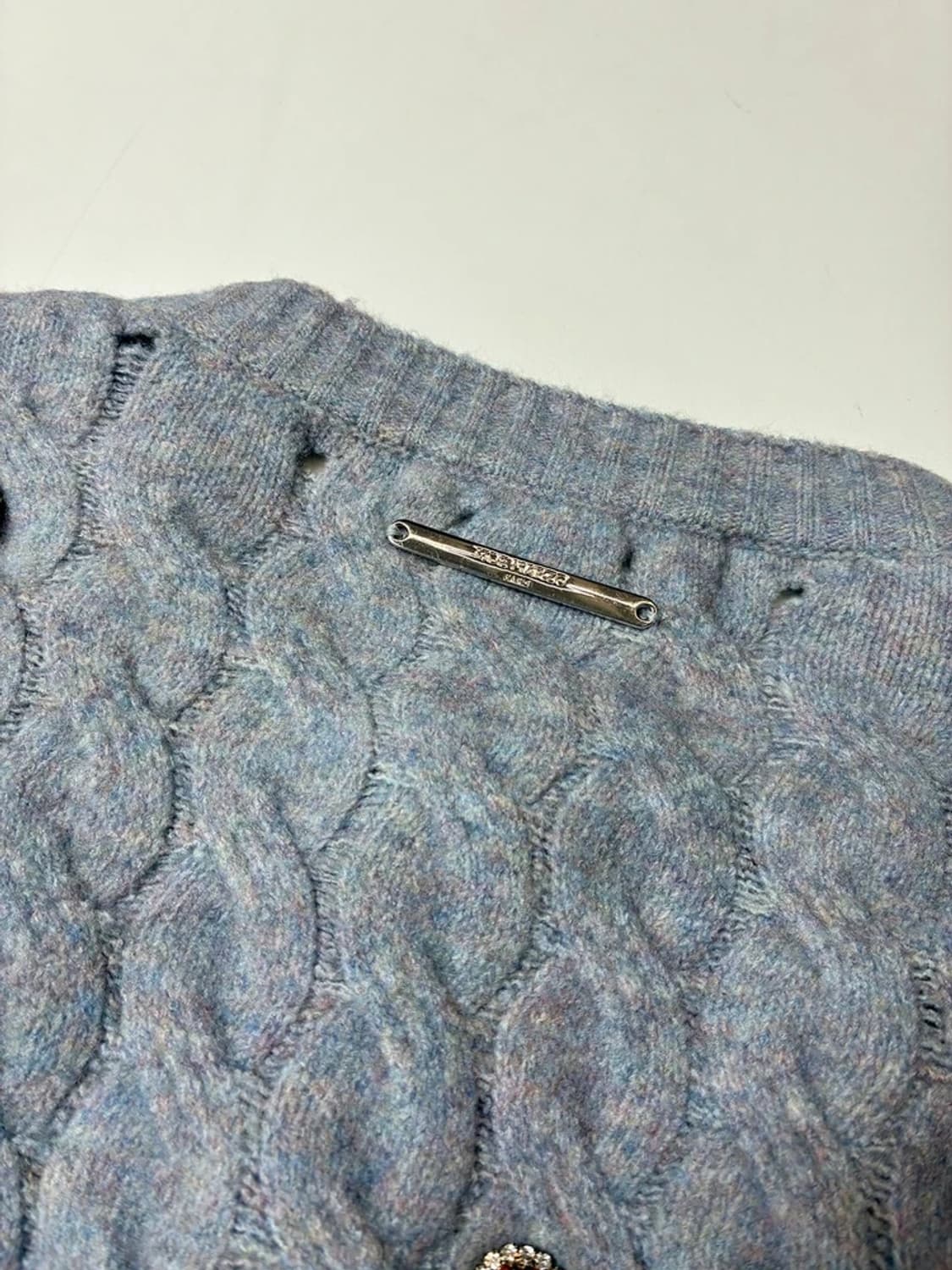 13DE MARZO 큐빅 크롭 케이블 니트 가디건 PN8717 상품이미지6