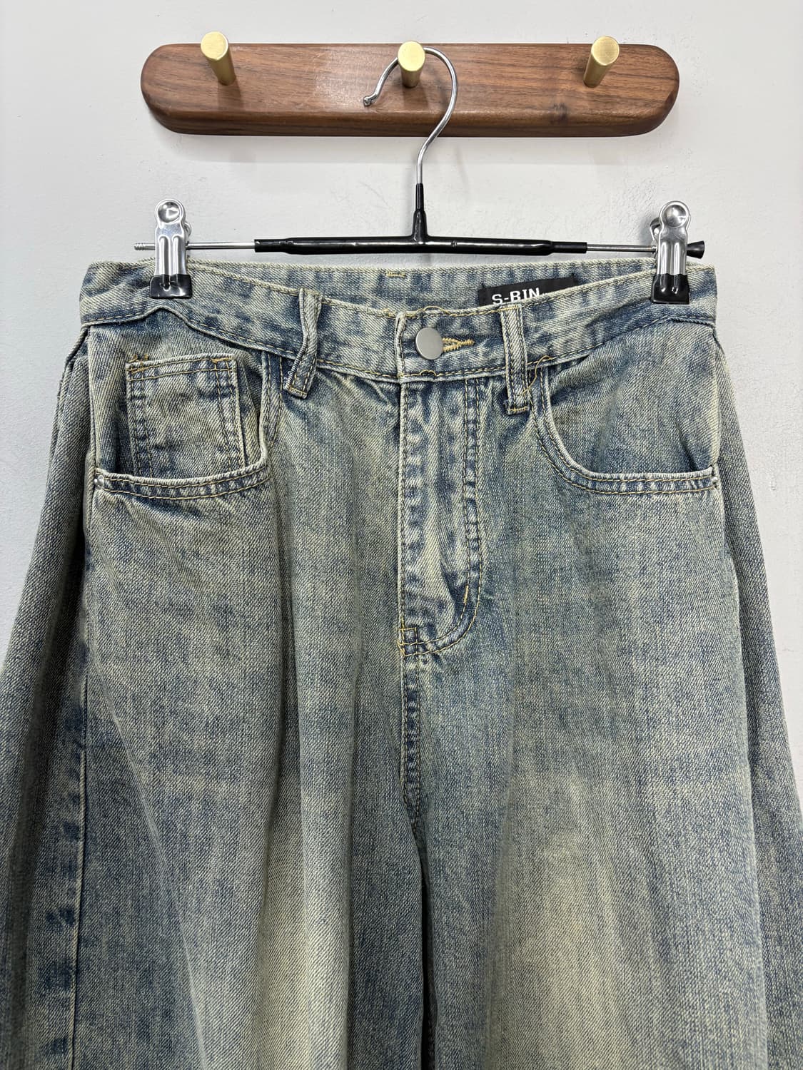에스빈 빈티지 워싱 와이드 데님팬츠 A3478 상품이미지3