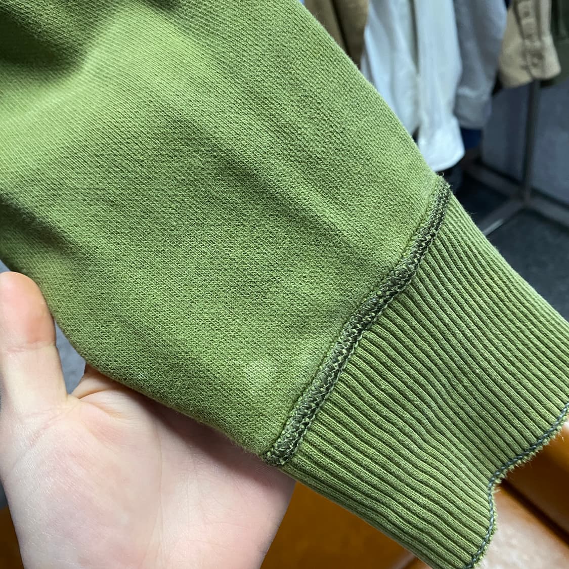 아베크롬비 빈티지 패치로고 카키 후드티 B4568 상품이미지7