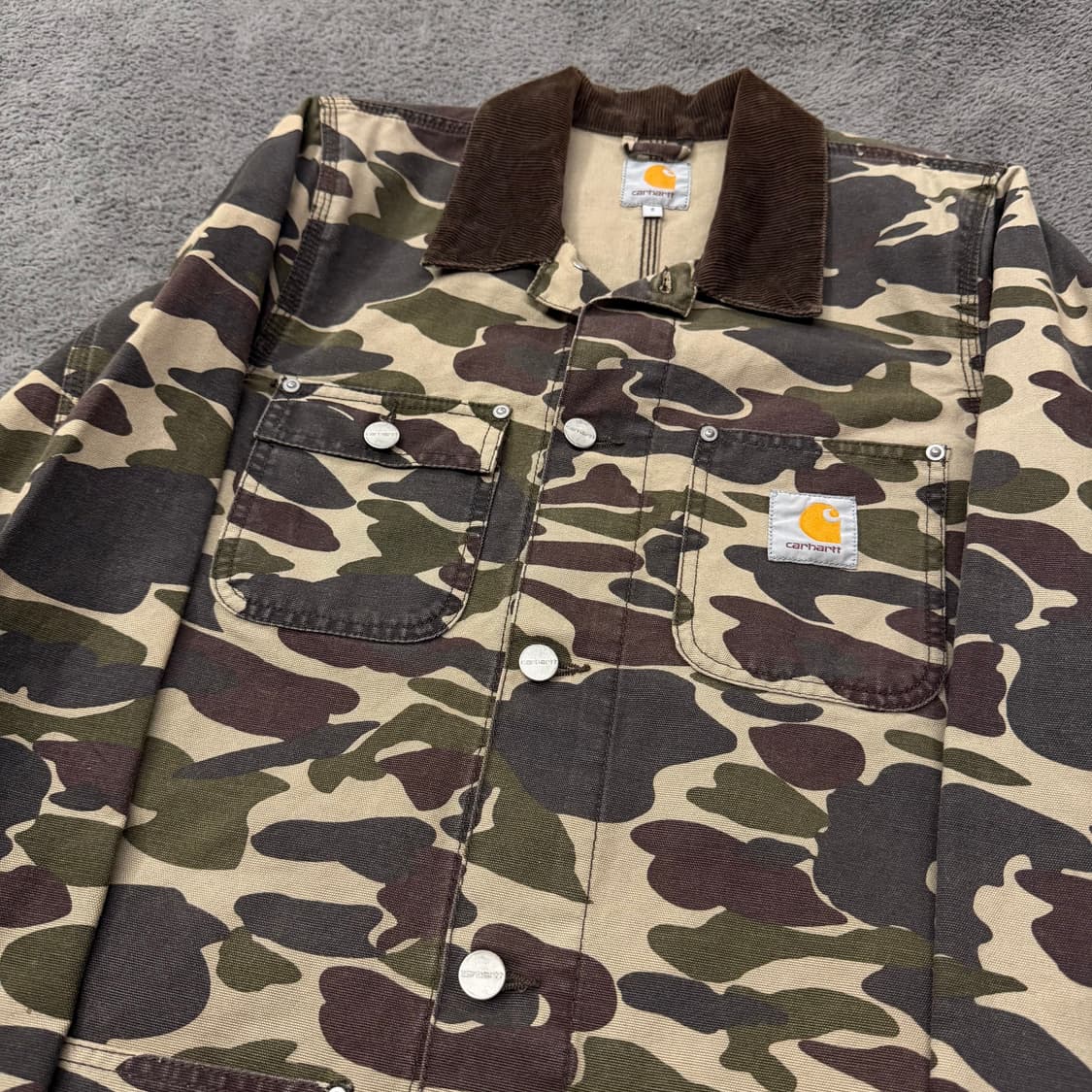 [ 정품/S ] 칼하트 카모 미시건 워크 초어 자켓 상품이미지1
